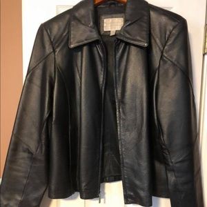 Black leather jacket